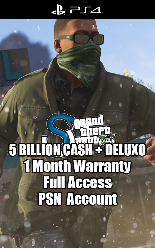 GTA V PS4 5 BILLION+ / CASH + DELUXO ACCOUNT