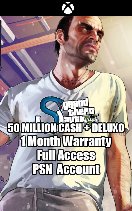 GTA V XBOX 1 50 MILLION+ / CASH + DELUXO ACCOUNT